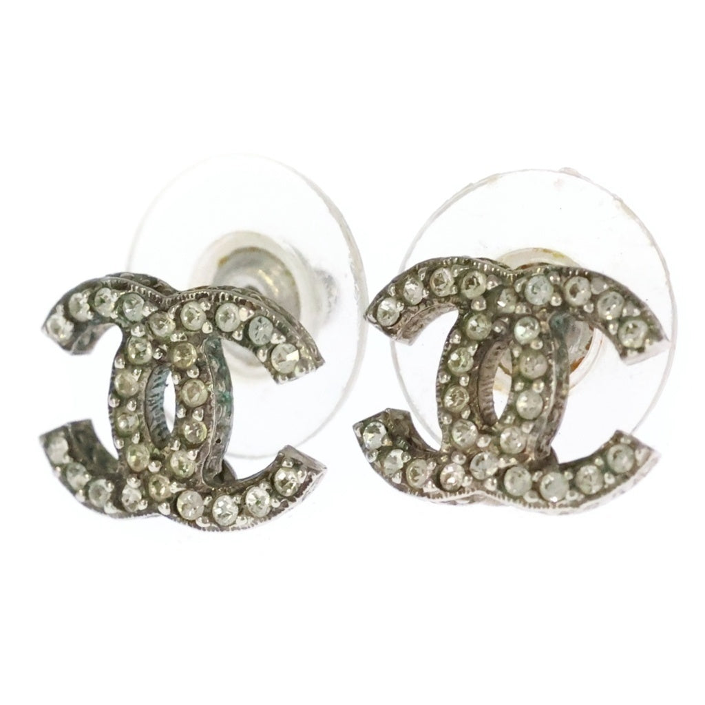 CHANEL(シャネル) ココマーク ラインストーン ピアス B15C シルバー レディース