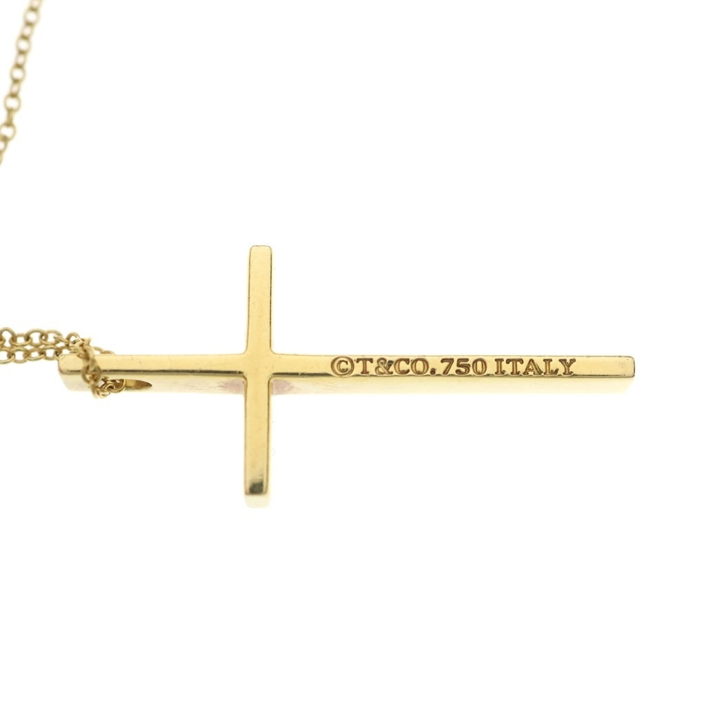 TIFFANY & Co.(ティファニー) メトロクロス ネックレス 750 イエローゴールド レディース