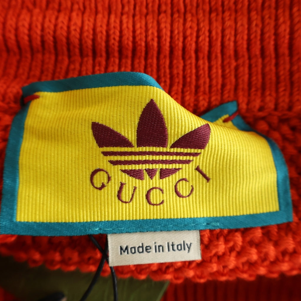 GUCCI(グッチ) ×adidas 22SS アディダス ニット ショートパンツ リネン コットン オレンジ レディース