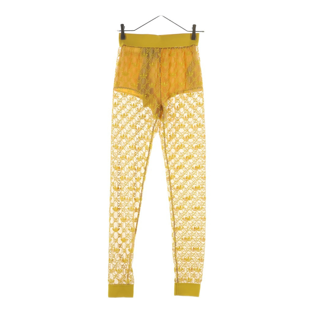 GUCCI(グッチ) ×adidas GGロゴ チュールパンツ アディダス シースルー イエロー 693446 レディース