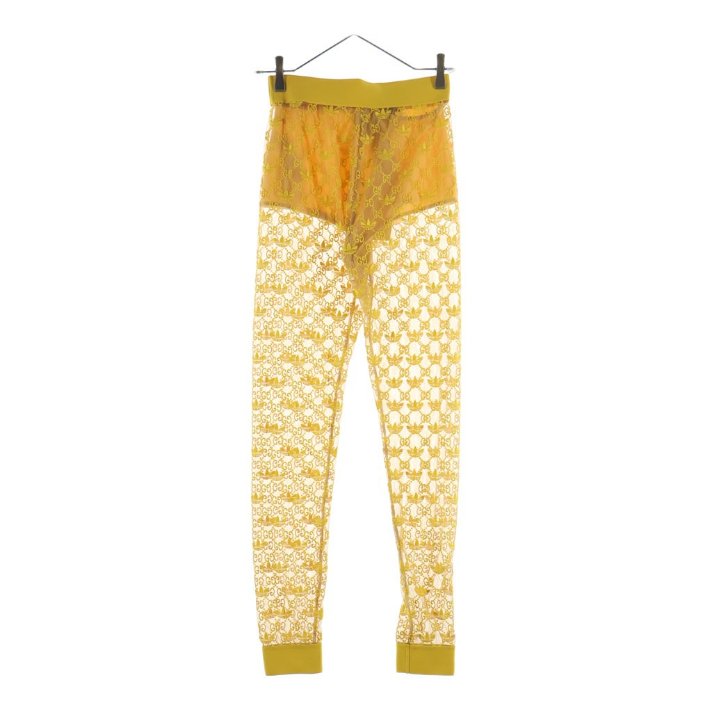 GUCCI(グッチ) ×adidas GGロゴ チュールパンツ アディダス シースルー イエロー 693446 レディース