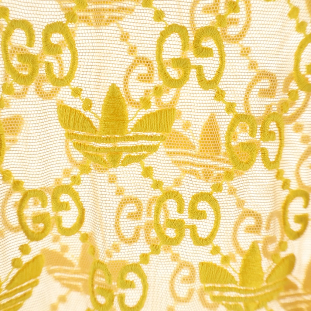 GUCCI(グッチ) ×adidas GGロゴ チュールパンツ アディダス シースルー イエロー 693446 レディース