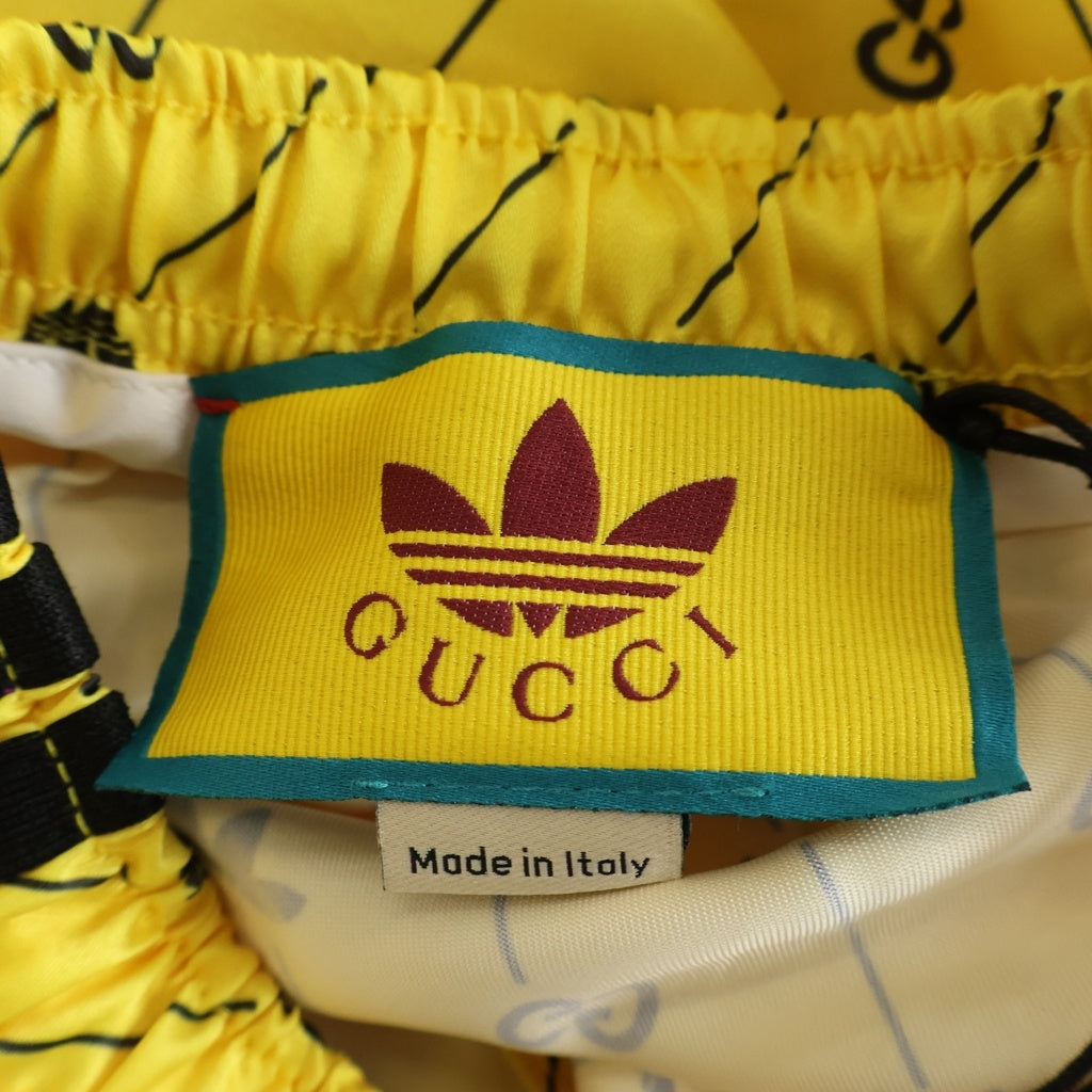 GUCCI(グッチ) ×adidas インターロッキングG ショートパンツ ショーツ ハーフパンツ ポリエステル イエロー 693439 レディース