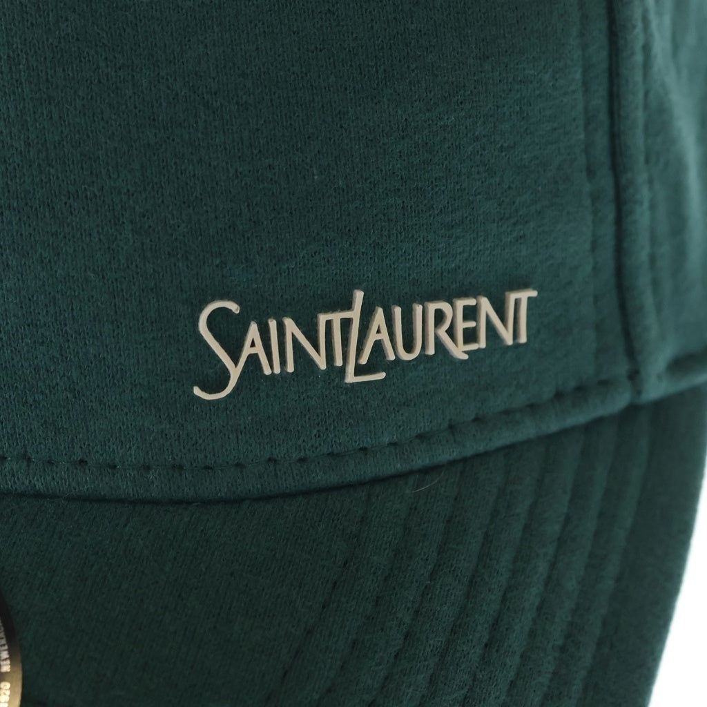 YVES SAINT LAURENT(イヴサンローラン) ×NEW ERA ニューエラ ロゴ ベースボールキャップ 帽子 コットン グリーン 754824
