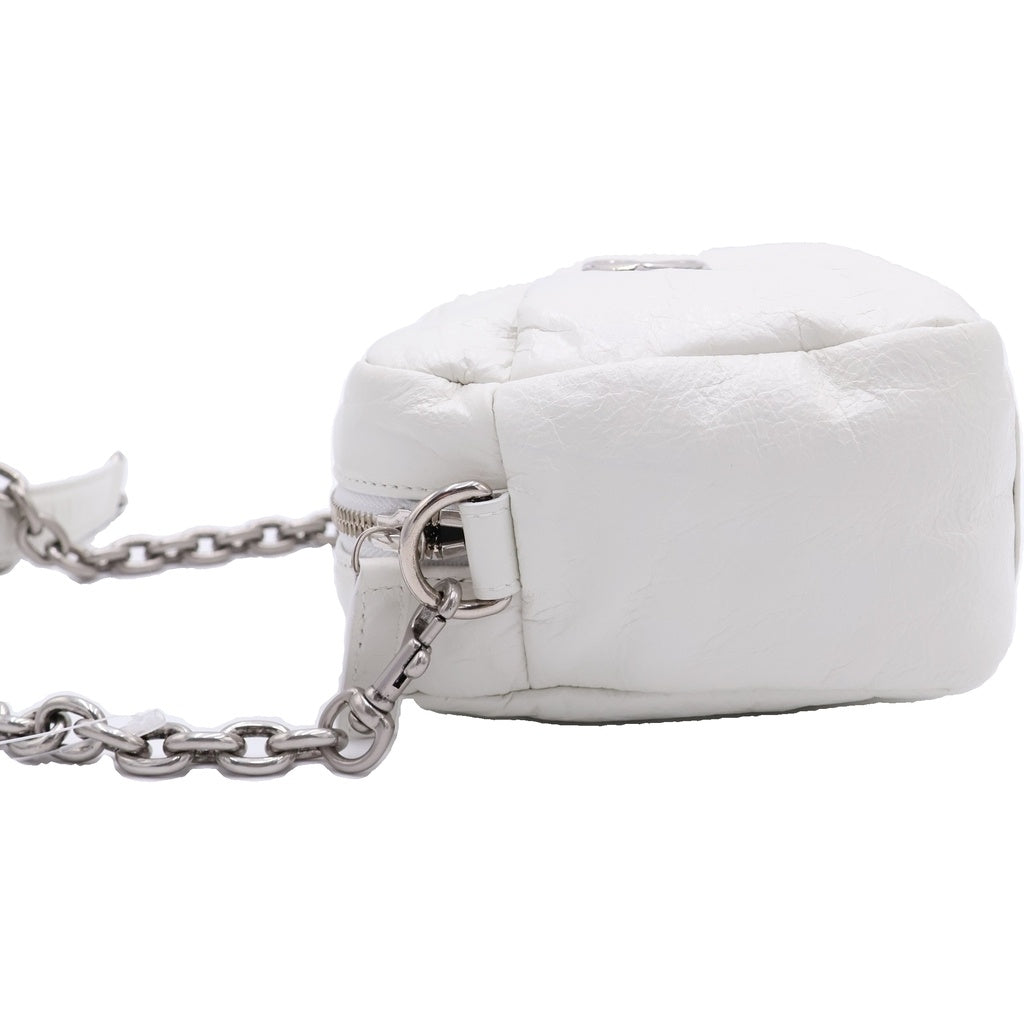 BALENCIAGA(バレンシアガ) モナコ チェーンショルダーバッグ レザー BBロゴ ホワイト 806459 レディース