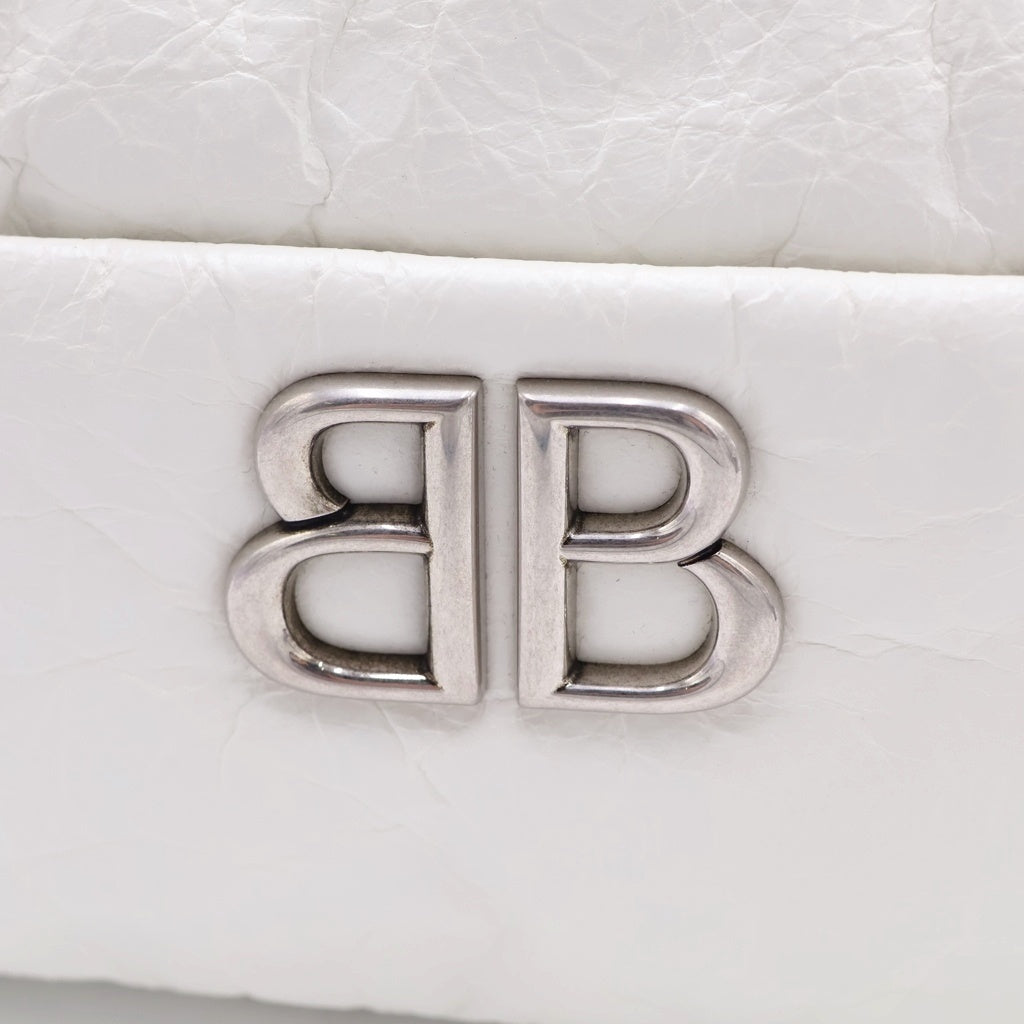 BALENCIAGA(バレンシアガ) モナコ チェーンショルダーバッグ レザー BBロゴ ホワイト 806459 レディース