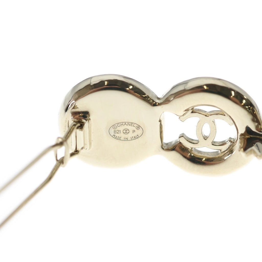 CHANEL(シャネル) ココマーク バレッタ ヘアクリップ パール ホワイト×ゴールド GP B21P レディース