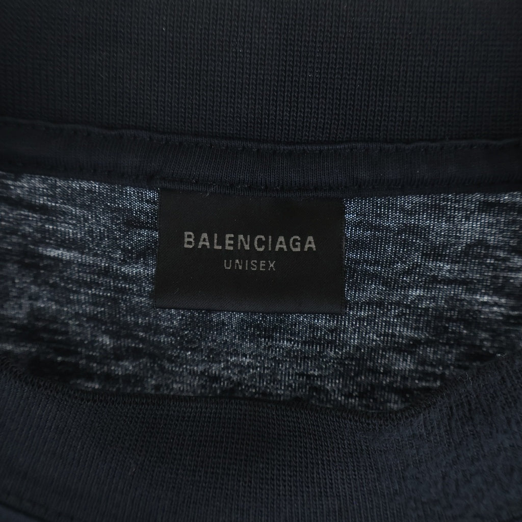 BALENCIAGA(バレンシアガ) DIY インプリント クロップド Tシャツ コットン ウォッシュ加工 ヴィンテージ加工 長袖 カットソー ブラック 783399TSVB4
