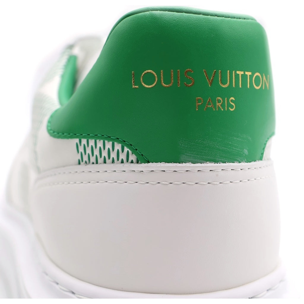 LOUIS VUITTON(ルイヴィトン) ダミエ ビバリーヒルズ レザー スニーカー シューズ #9 ホワイト/グリーン 1ACEZA