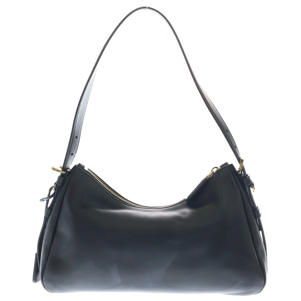 PRADA(プラダ) トライアングルロゴ ショルダーバッグ ハンドバッグ ブラック レザー 1BC231 ゴールド金具 レディース