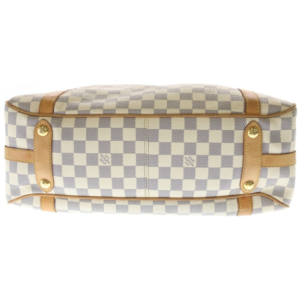 LOUIS VUITTON(ルイヴィトン) ダミエアズール ストレーザGM ハンドバッグ アイボリー×ブラウン レザー×PVC N42221 ゴールド金具 レディース