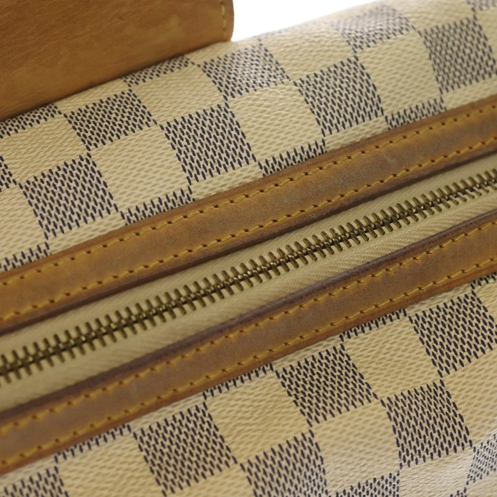 LOUIS VUITTON(ルイヴィトン) ダミエアズール ストレーザGM ハンドバッグ アイボリー×ブラウン レザー×PVC N42221 ゴールド金具 レディース