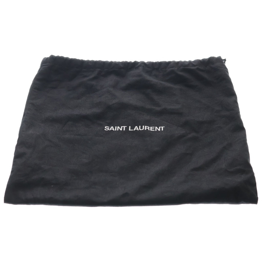 SAINT LAURENT PARIS(サンローランパリ) ソルフェリーノ カサンドラロゴ レザー ショルダーバッグ ゴールド金具 ネイビー 634306 レディース