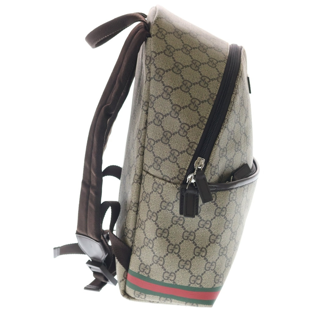 GUCCI(グッチ) チルドレンズ GGスプリーム ドッグ 犬 リュックサック バックパック ブラウン×ベージュ PVC×レザー 782708 レディース