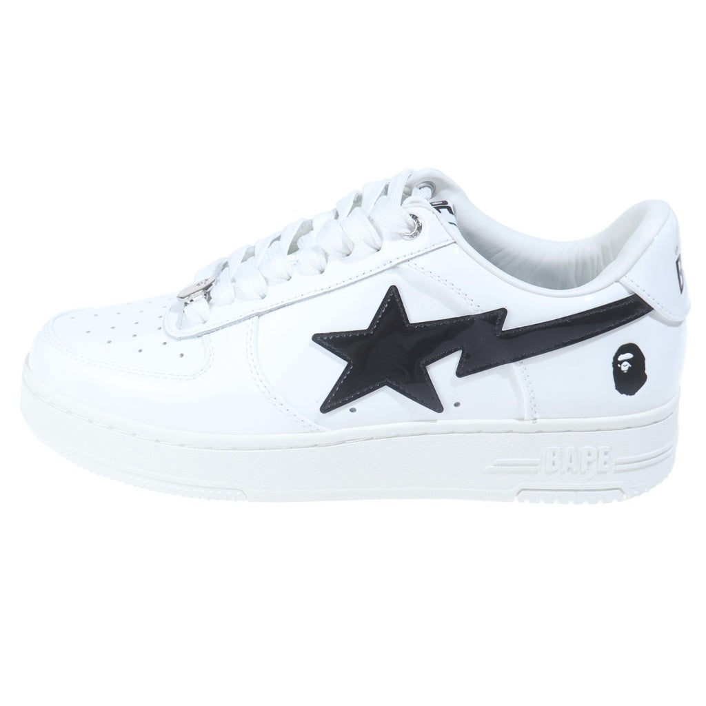 A BATHING APE(アベイシングエイプ) Bape Sta レザーローカットスニーカー ホワイト #27 1M30191302
