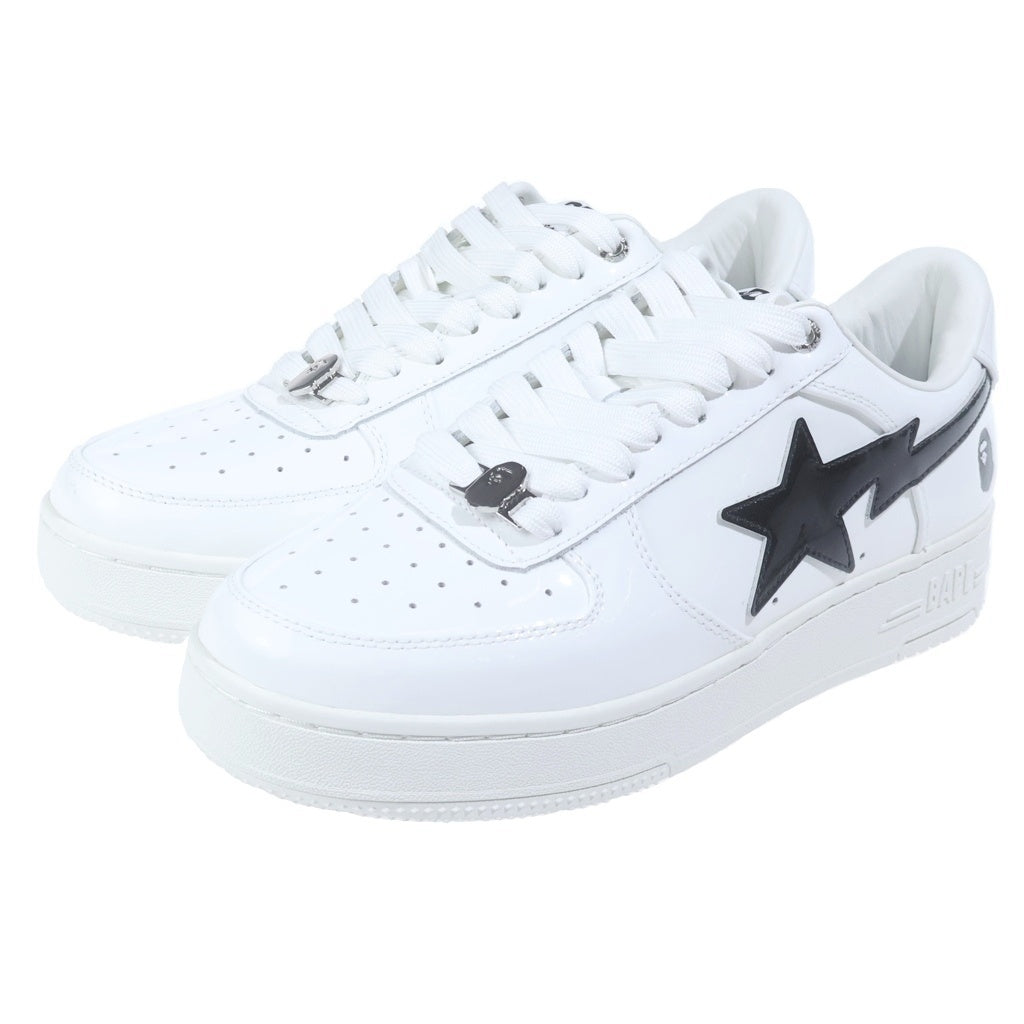 A BATHING APE(アベイシングエイプ) Bape Sta レザーローカットスニーカー ホワイト #27 1M30191302