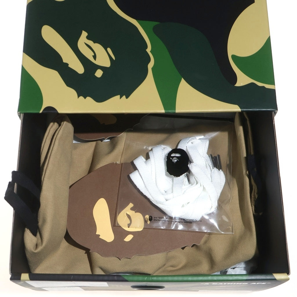 A BATHING APE(アベイシングエイプ) Bape Sta レザーローカットスニーカー ホワイト #27 1M30191302