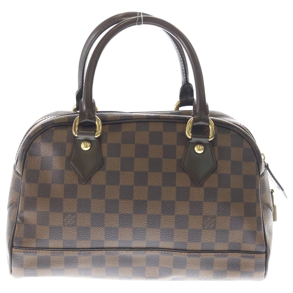 LOUIS VUITTON(ルイヴィトン) ダミエ ドゥオモ ハンドバッグ ブラウン レザー×PVC N60008 ゴールド金具 レディース