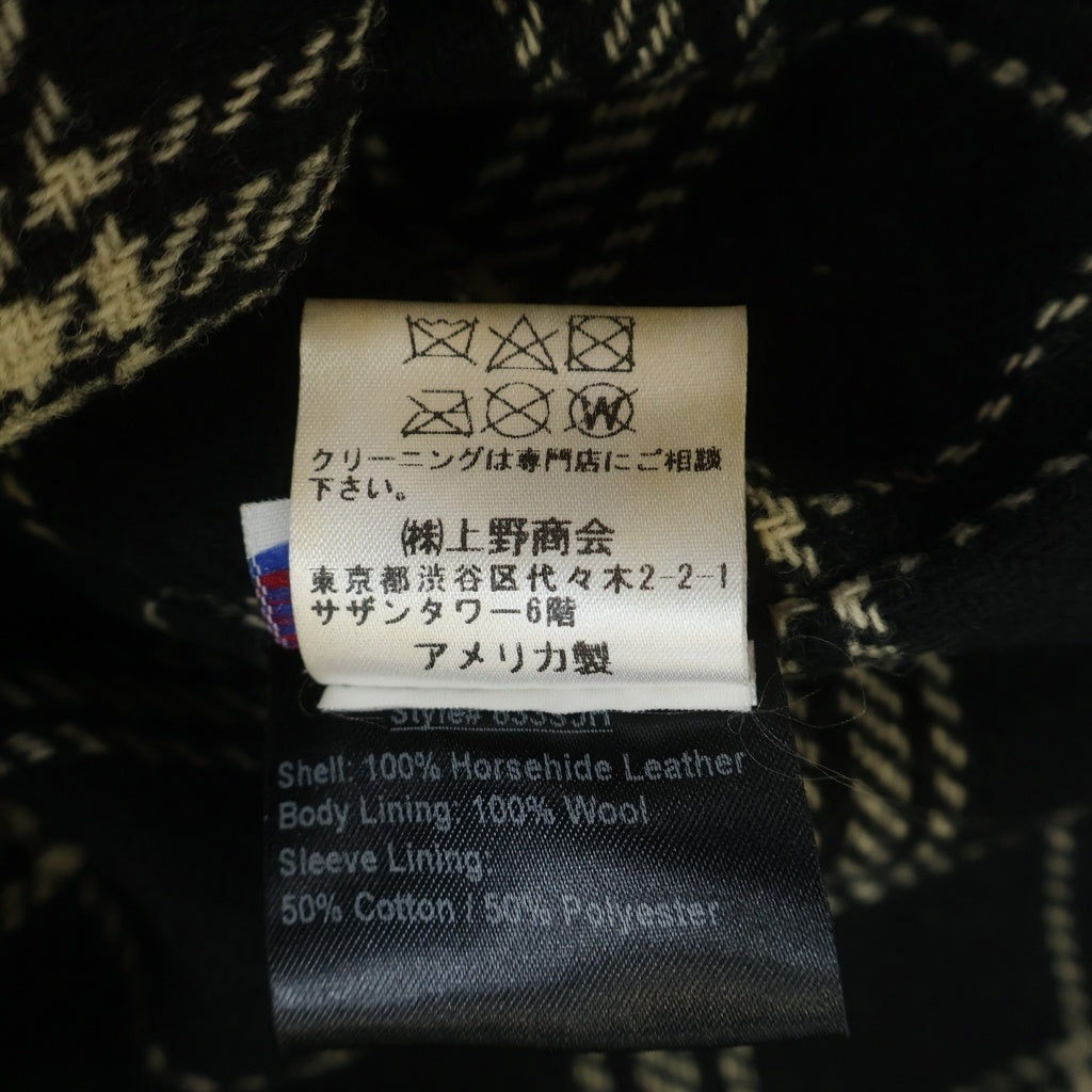 SCHOTT(ショット) カーコート レザージャケット ブラック 馬革×ウール #40 633SJH