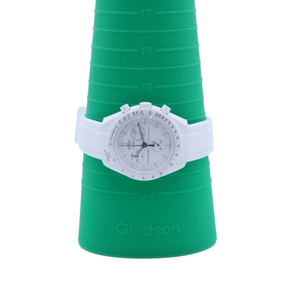 OMEGA(オメガ) ×SWATCH ミッション トゥザ ムーンフェイズ スヌーピー 白文字盤 CE×ラバー/QZ クォーツ 腕時計 S033W700