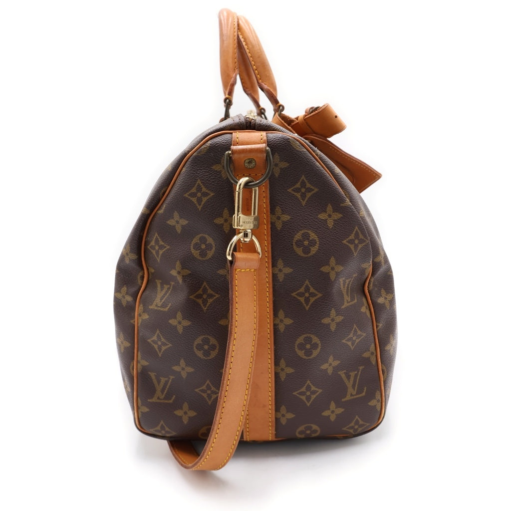 LOUIS VUITTON(ルイヴィトン) モノグラム キーポル45 ボストンバッグ ハンドバッグ トラベルバッグ ショルダーバッグ ブラウン レザー×PVC M41418 ゴールド金具 レディース
