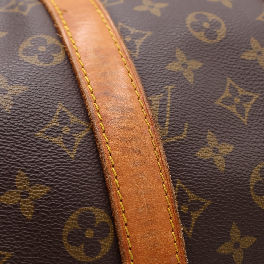 LOUIS VUITTON(ルイヴィトン) モノグラム キーポル45 ボストンバッグ ハンドバッグ トラベルバッグ ショルダーバッグ ブラウン レザー×PVC M41418 ゴールド金具 レディース