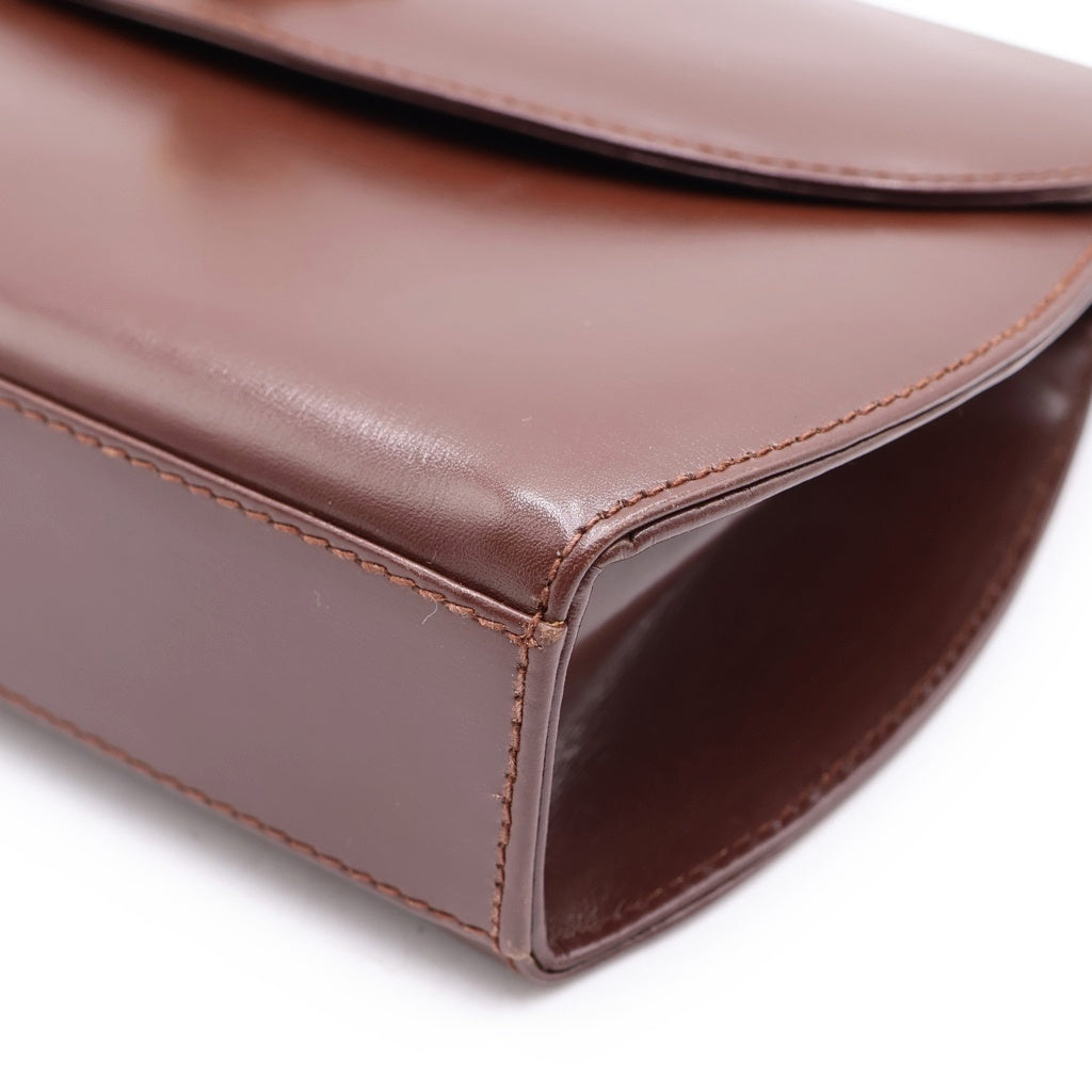 GUCCI(グッチ) バンブー ターンロック ショルダーバック ブラウン レザー レディース