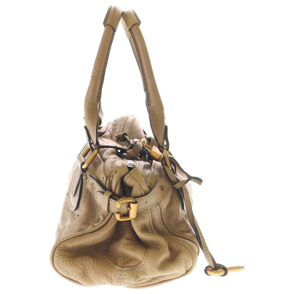 Chloe(クロエ) パディントン ハンドバッグ ベージュ レザー ゴールド金具 レディース