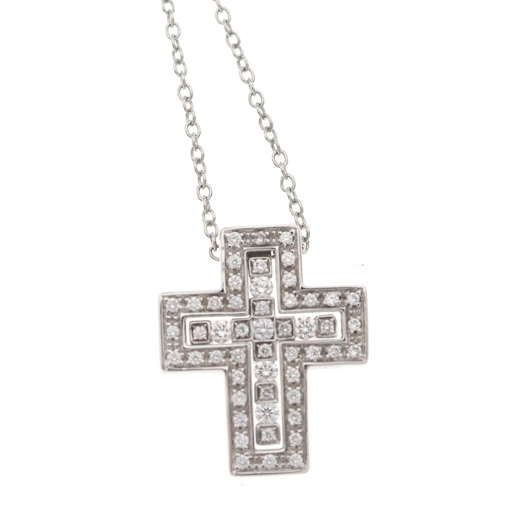 DAMIANI(ダミアーニ) ベルエポック XS クロスネックレス ダイヤ ペンダント K18WG ホワイトゴールド レディース