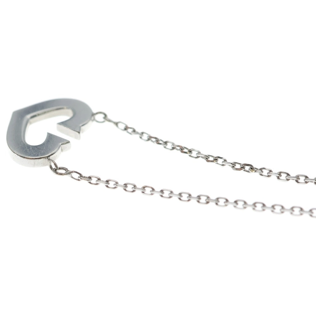 Cartier(カルティエ) Cハート ネックレス ペンダント チェーン ホワイトゴールド Au750WG レディース