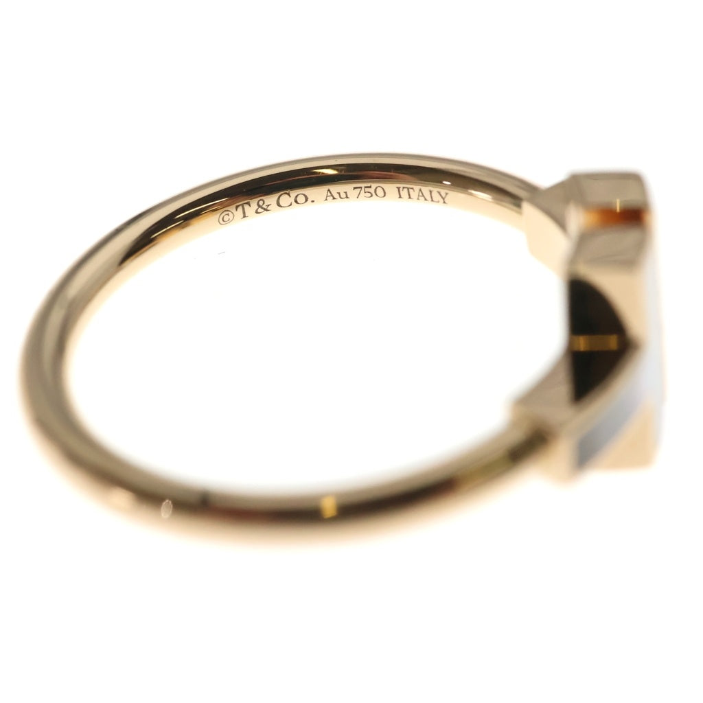 TIFFANY & Co.(ティファニー) Tワイヤー リング シェル ダイヤモンド K18PG ピンクゴールド 17.5号