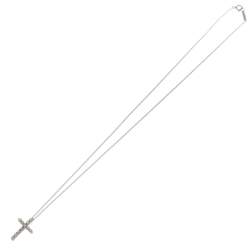TIFFANY & Co.(ティファニー) クロス ミディアム ダイヤモンド 11PD Pt950 ネックレス ペンダント プラチナ レディース