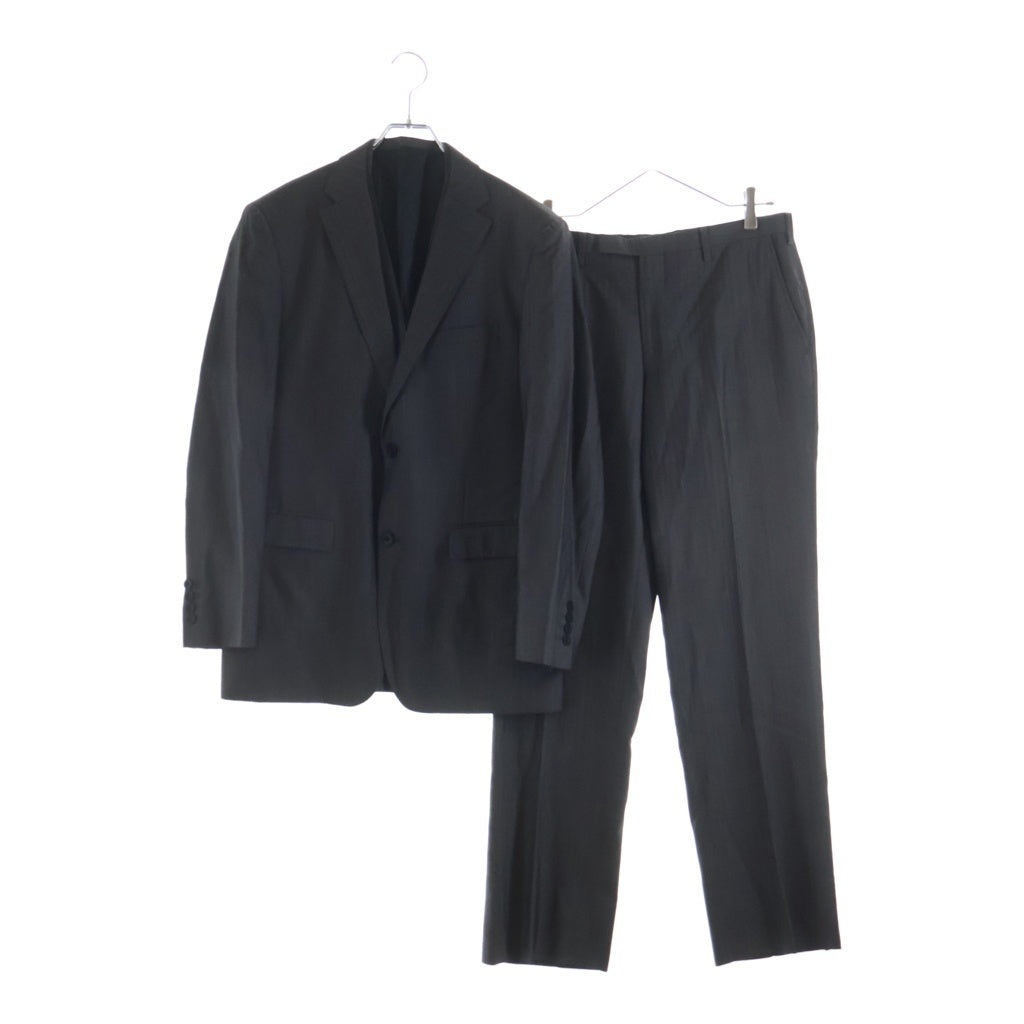 BURBERRY BLACK LABEL(バーバリー ブラックレーベル) ストライプ柄 3ピース セットアップ スーツ 3Bテーラードジャケット スラックス パンツ ベスト グレー BMD36-513-06