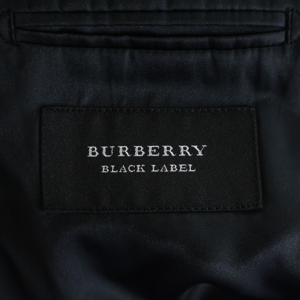 BURBERRY BLACK LABEL(バーバリー ブラックレーベル) ストライプ柄 3ピース セットアップ スーツ 3Bテーラードジャケット スラックス パンツ ベスト グレー BMD36-513-06