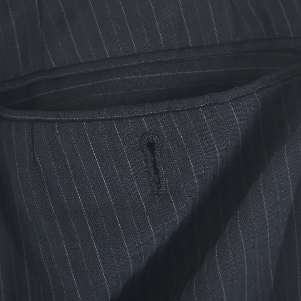 BURBERRY BLACK LABEL(バーバリー ブラックレーベル) ストライプ柄 ウールセットアップ スーツ 2Bテーラードジャケット スラックス パンツ ブラック BMD17-504-09