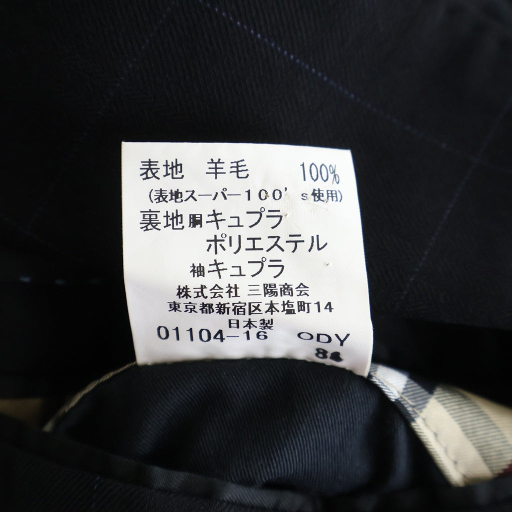 BURBERRY BLACK LABEL(バーバリー ブラックレーベル) ブロックチェック セットアップ スーツ 3Bテーラードジャケット スラックス パンツ ブラック BMD24-309-09