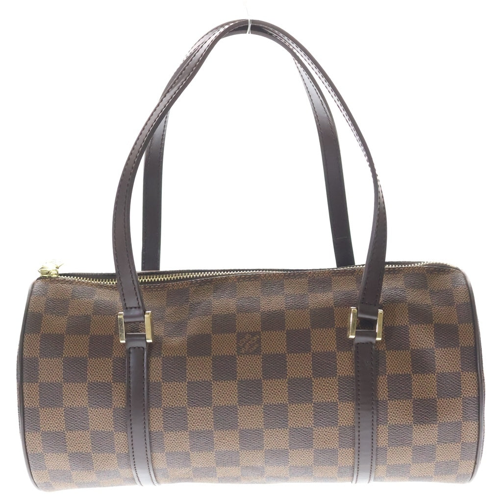 LOUIS VUITTON(ルイヴィトン) ダミエ パピヨン30 ハンドバッグ ボストンバッグ ブラウン レザー×PVC N51303 ゴールド金具 レディース