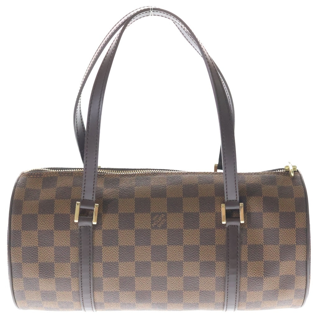 LOUIS VUITTON(ルイヴィトン) ダミエ パピヨン30 ハンドバッグ ボストンバッグ ブラウン レザー×PVC N51303 ゴールド金具 レディース