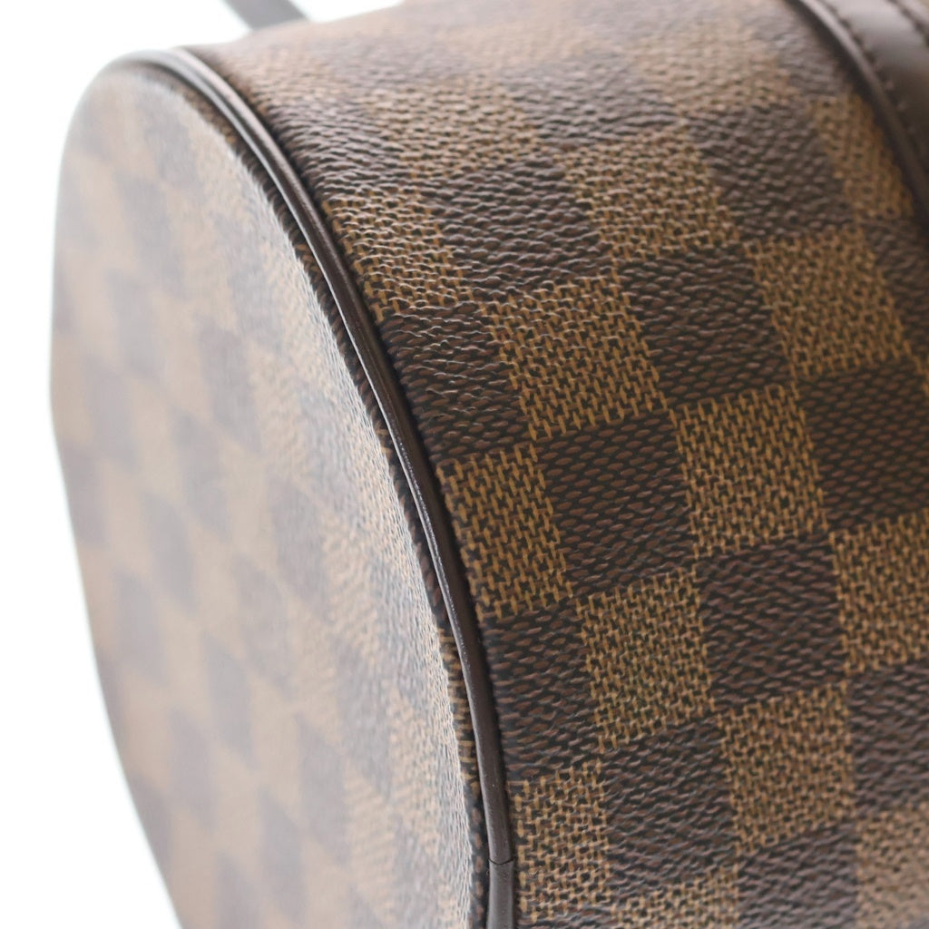 LOUIS VUITTON(ルイヴィトン) ダミエ パピヨン30 ハンドバッグ ボストンバッグ ブラウン レザー×PVC N51303 ゴールド金具 レディース