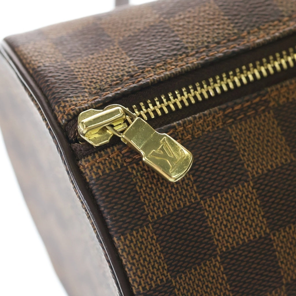 LOUIS VUITTON(ルイヴィトン) ダミエ パピヨン30 ハンドバッグ ボストンバッグ ブラウン レザー×PVC N51303 ゴールド金具 レディース