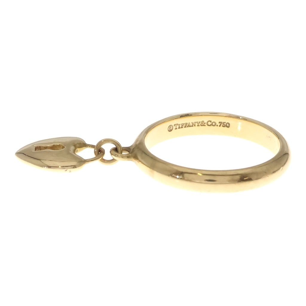 TIFFANY & Co.(ティファニー) ハートロックチャーム リング ピンクゴールド Au750PG #11.5 レディース