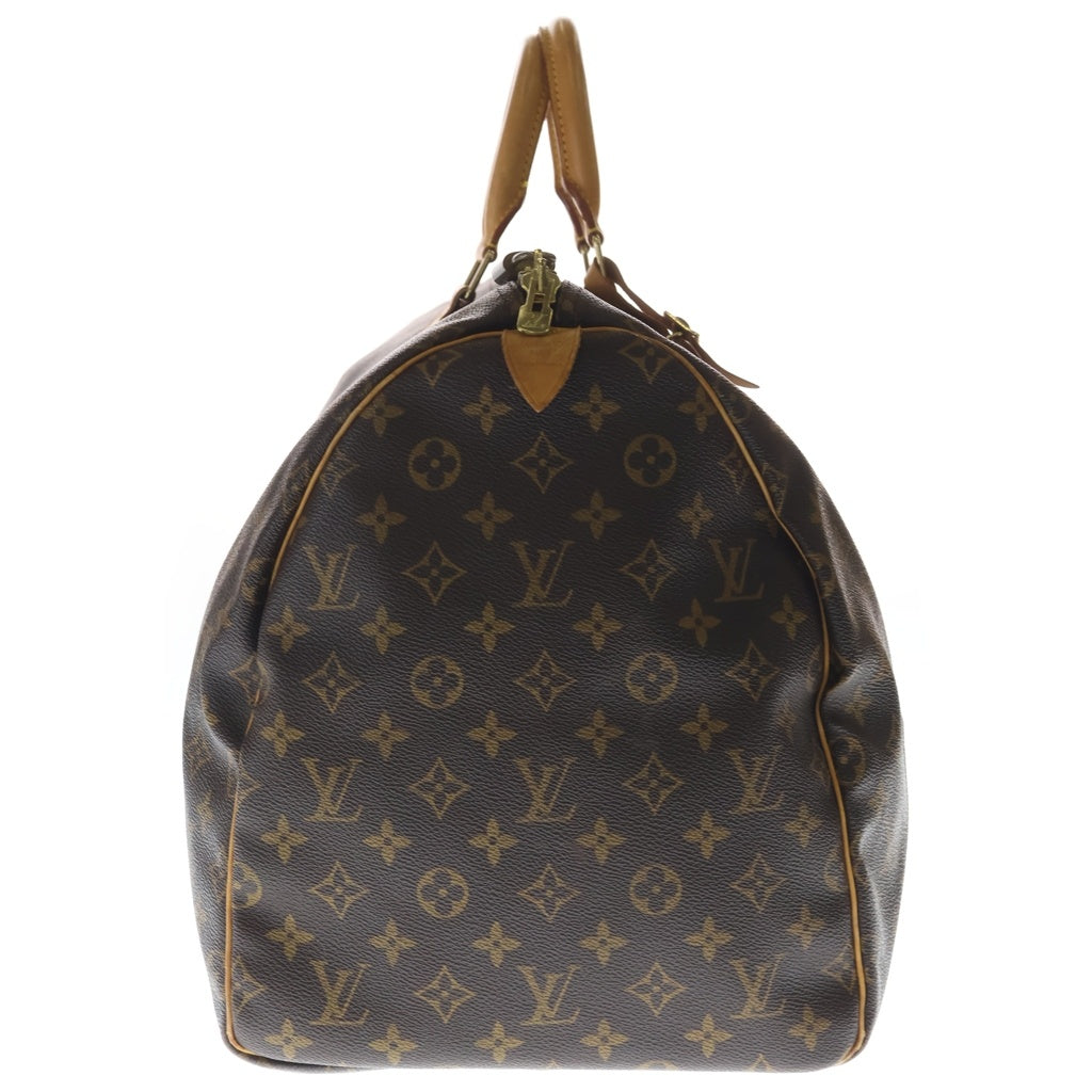 LOUIS VUITTON(ルイヴィトン) モノグラム キーポル55 ボストンバッグ ハンドバッグ トラベルバッグ ブラウン レザー×PVC M41424 ゴールド金具 レディース