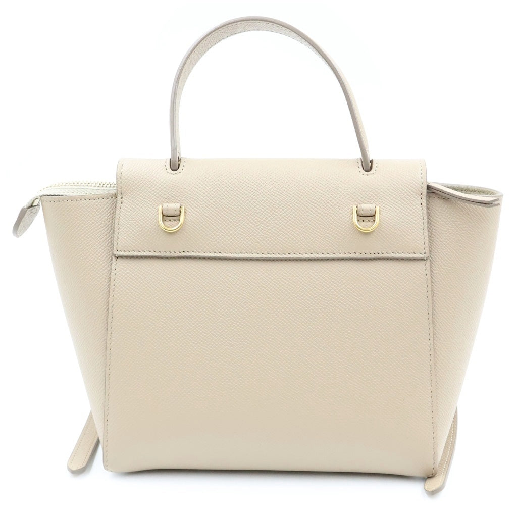 CELINE(セリーヌ) ベルトバッグ ミニ ベージュ レザー 2WAY ハンドバッグ ショルダーバッグ レディース