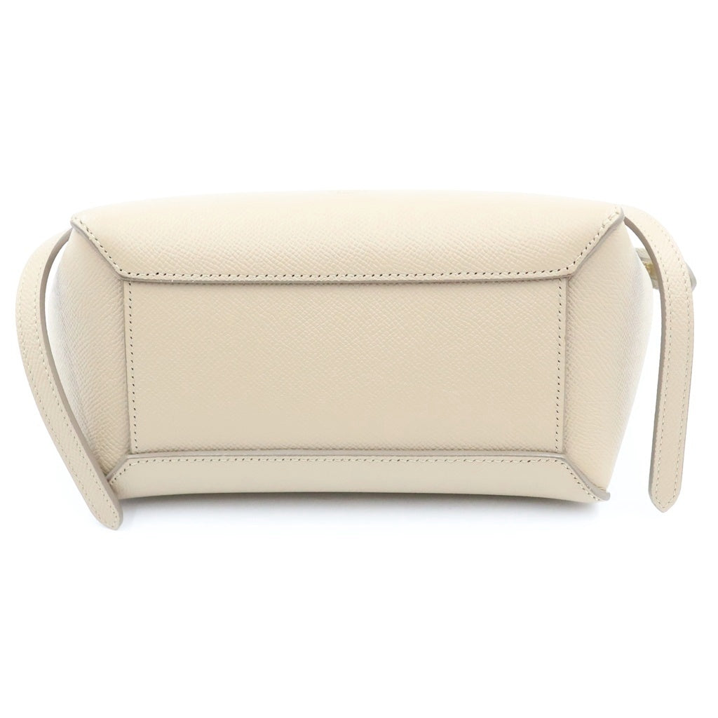CELINE(セリーヌ) ベルトバッグ ミニ ベージュ レザー 2WAY ハンドバッグ ショルダーバッグ レディース