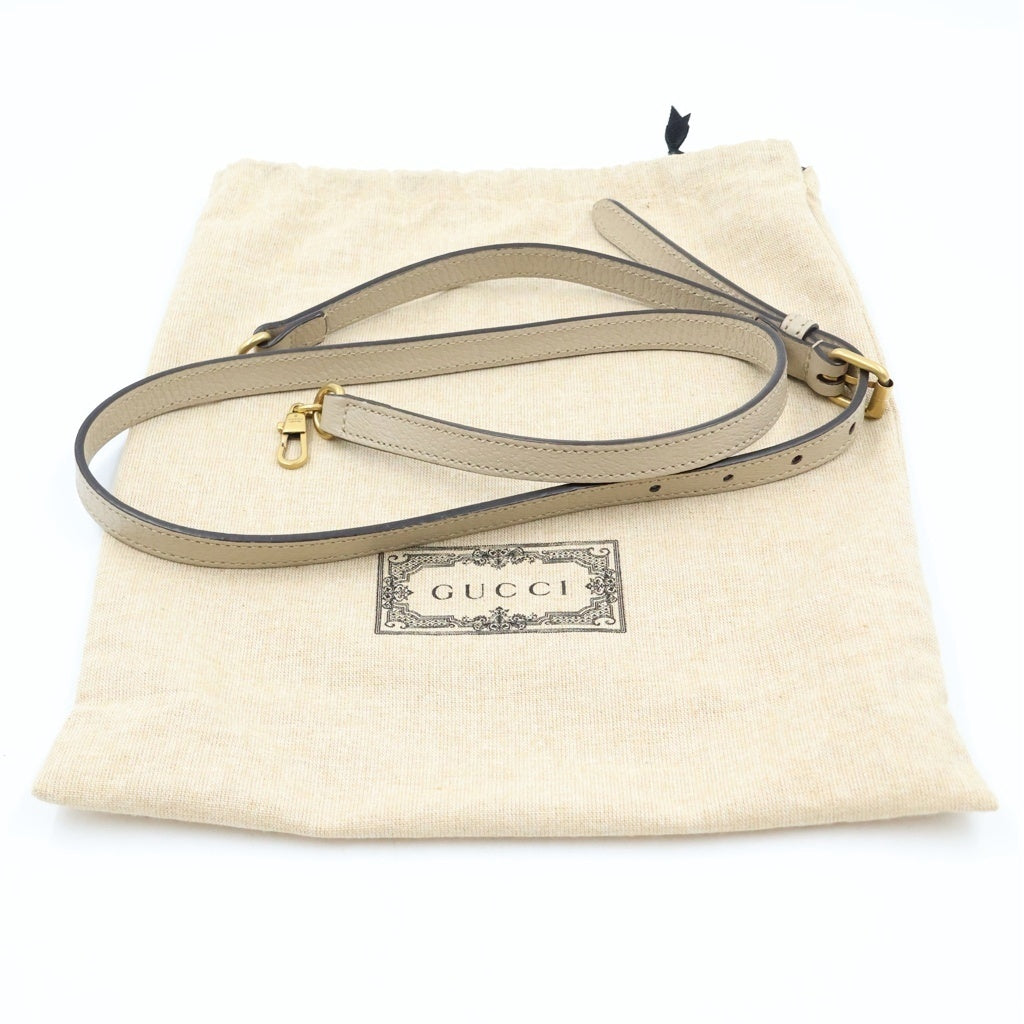 GUCCI(グッチ) グッチ インターロッキングG ミニトートバッグ ショルダーバッグ ベージュ ホワイト キャンバス×レザー 671623 ゴールド金具 レディース
