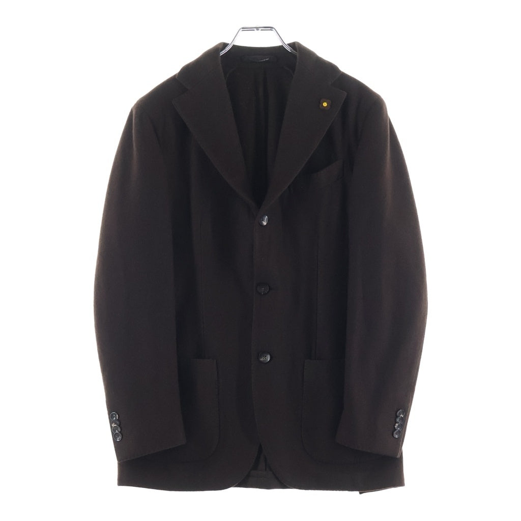 LARDINI(ラルディーニ) 3ボタン カシミヤ シングルテーラードジャケット ブレザー #44 ブラウン JK.801