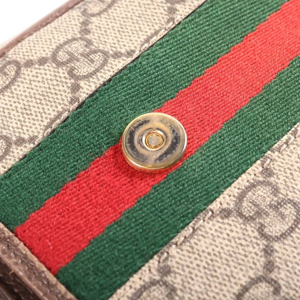 GUCCI(グッチ) オフィディア GG シェリーライン PVC レザー ショルダーバッグ ブラウン/ベージュ 598912 レディース