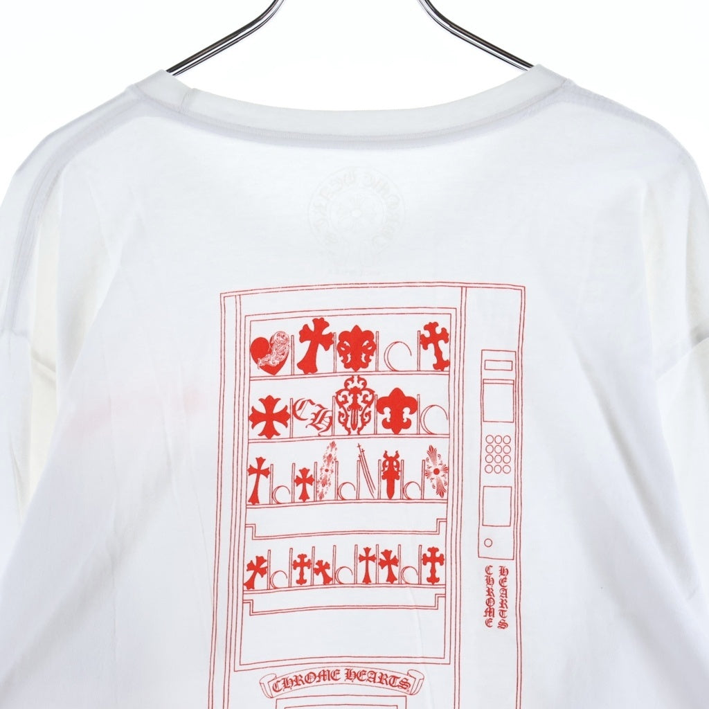 CHROME HEARTS(クロムハーツ) AOYAMA 青山 ロングスリーブ Tシャツ 長袖 ロゴ プリント ホワイト/レッド