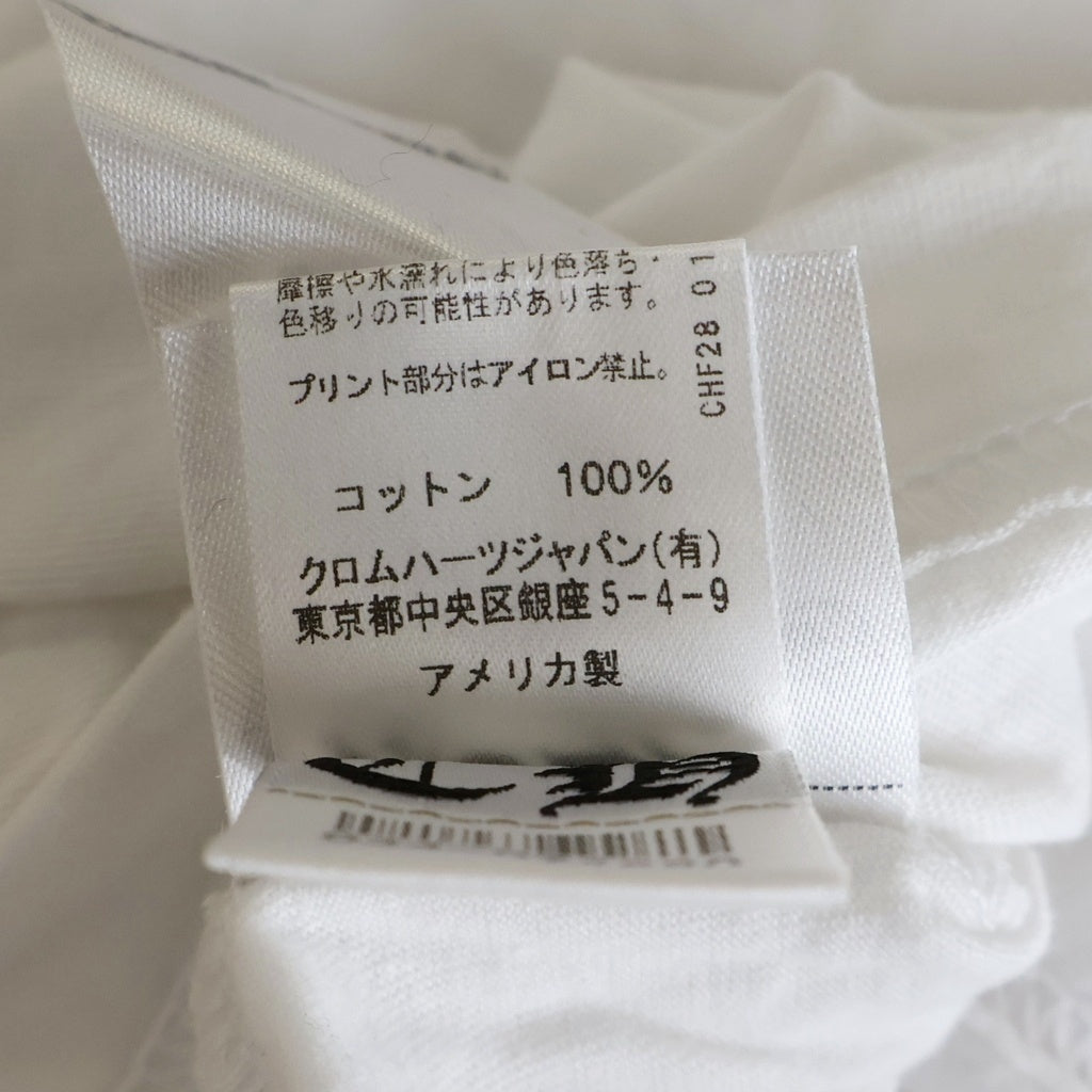 CHROME HEARTS(クロムハーツ) AOYAMA 青山 ロングスリーブ Tシャツ 長袖 ロゴ プリント ホワイト/レッド