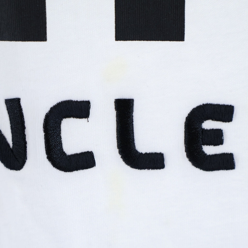 MONCLER(モンクレール) ロングTシャツ ロゴ プリント 長袖 ホワイト/ブラック